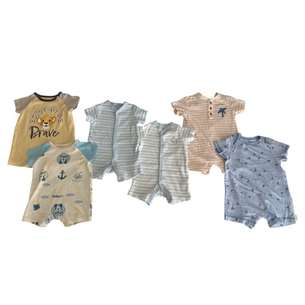 Baby Rompers Lot of 6 Disney Carter's Little Me